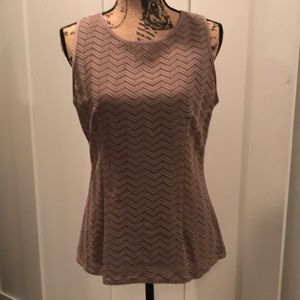 Taupe colored Banana  back zip blouse